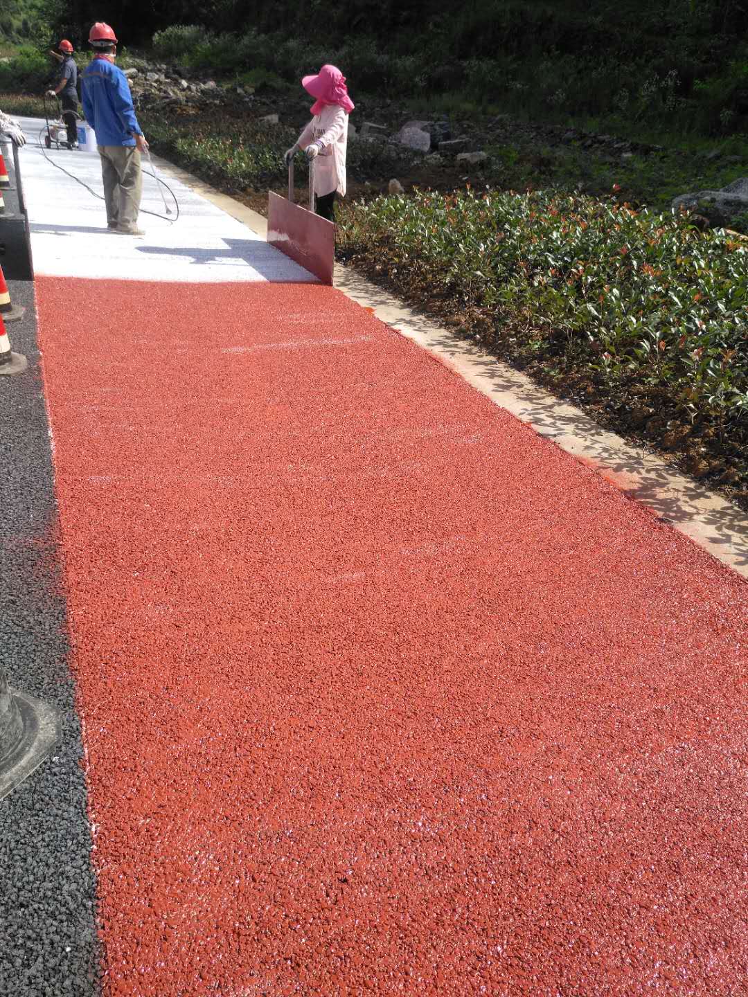 宝山路面改色喷涂施工