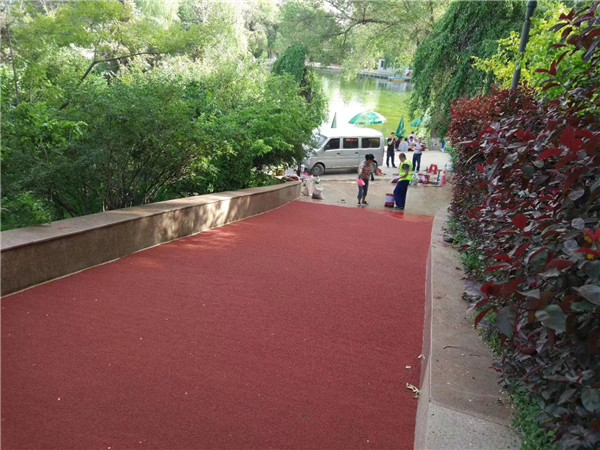 宝山彩色路面施工